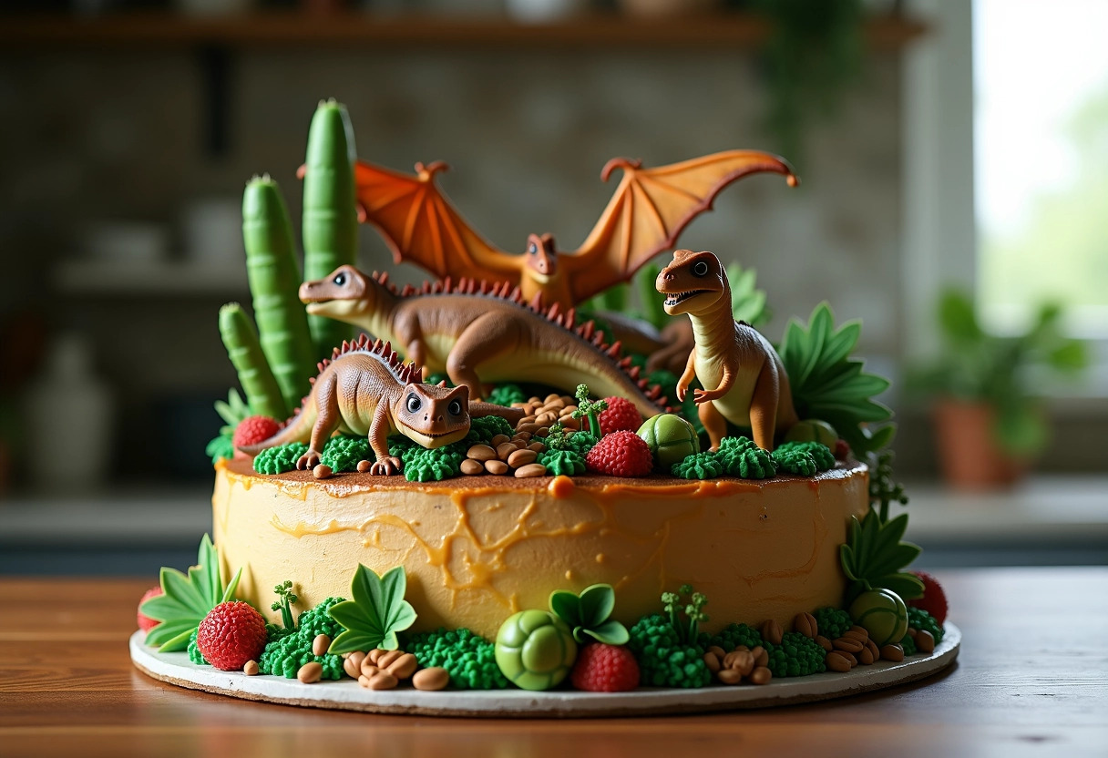 gâteau dinosaure